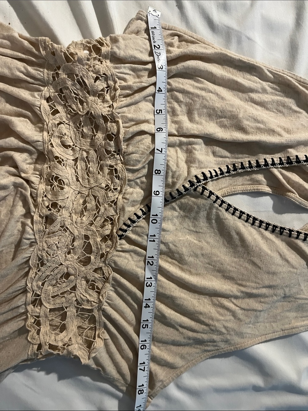 Free People. Meghan Embroidered Peplum tank whimsical boho chic - Picture 7 of 8